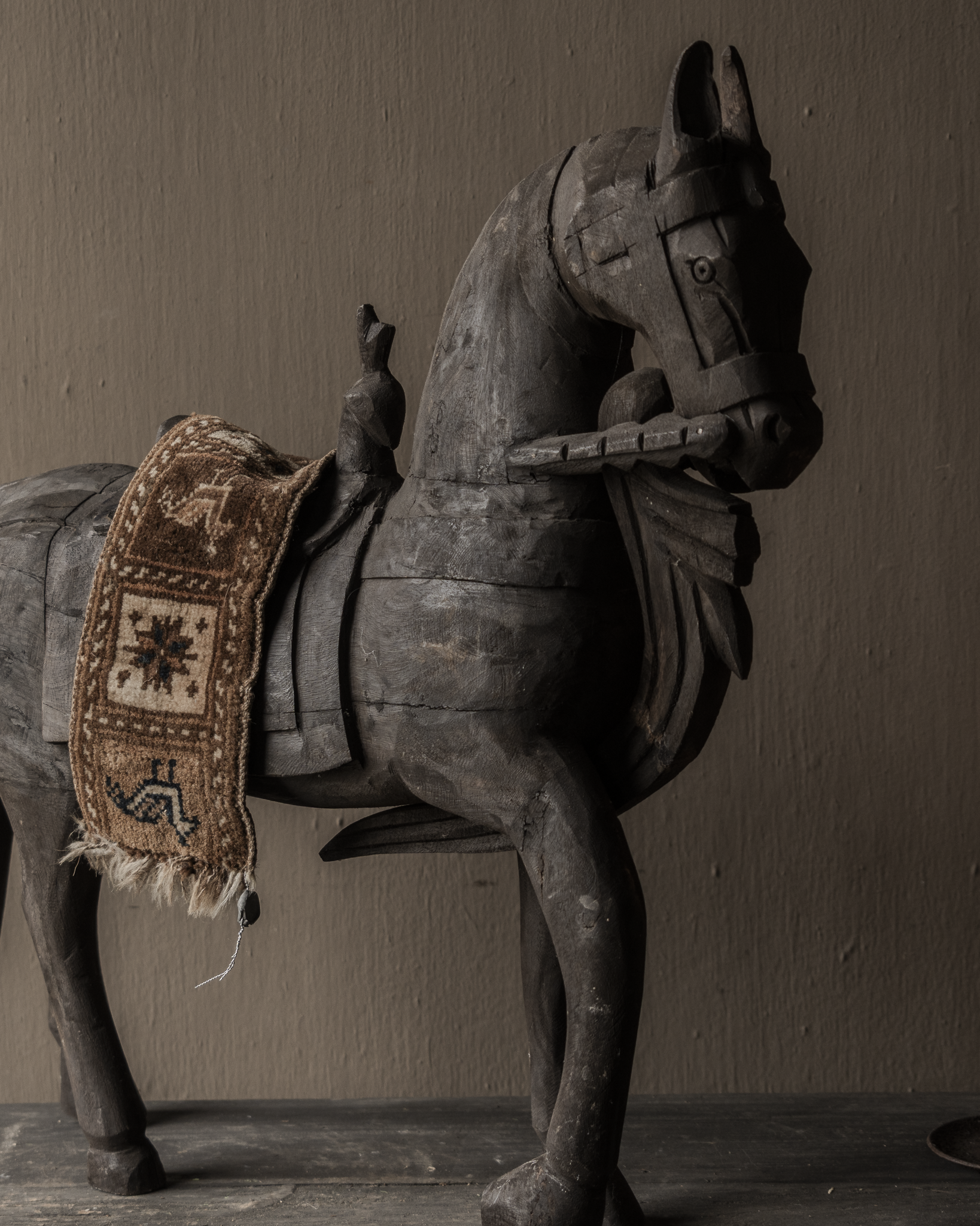 Uniek houten paard handmade-5