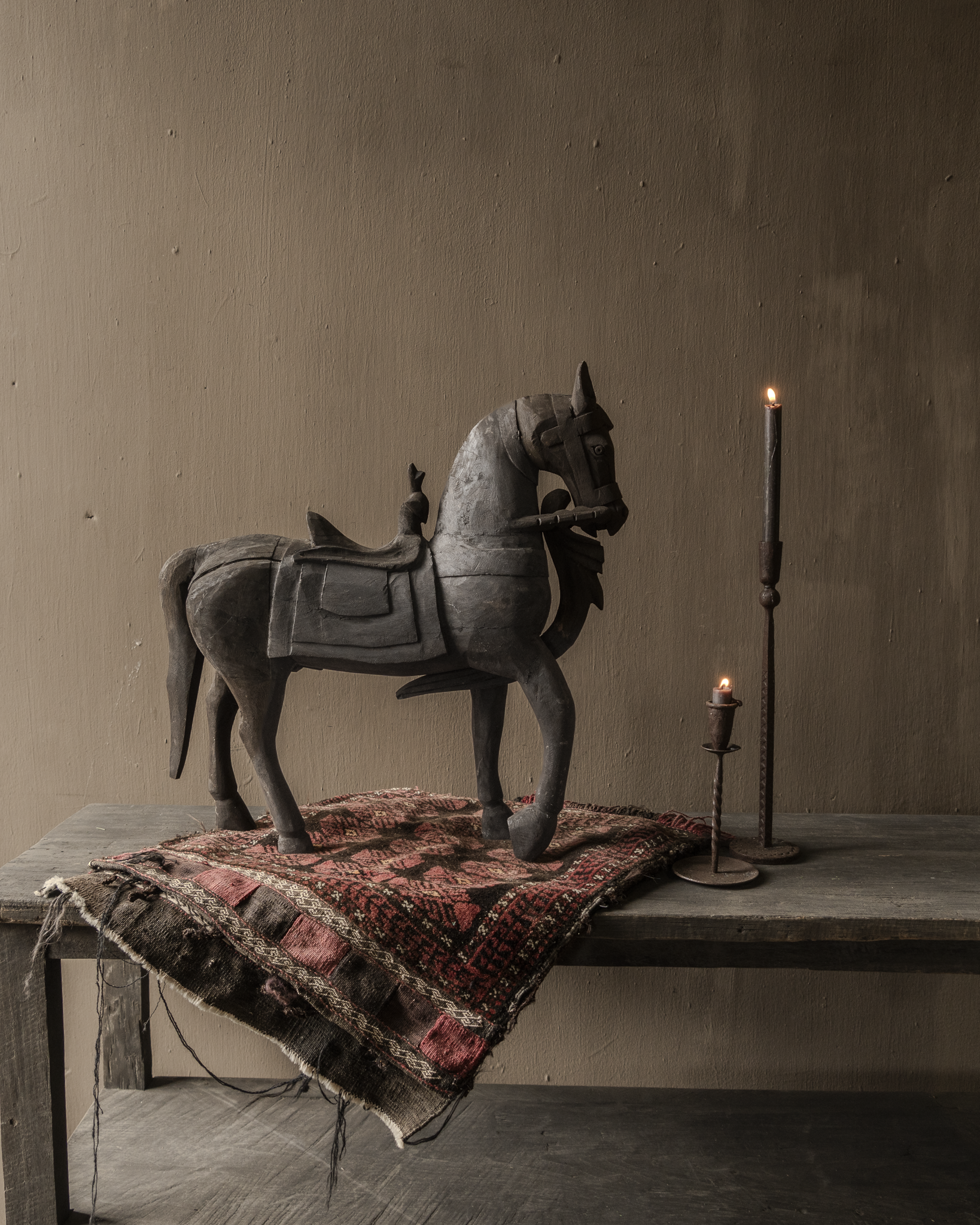 Uniek houten paard handmade-1