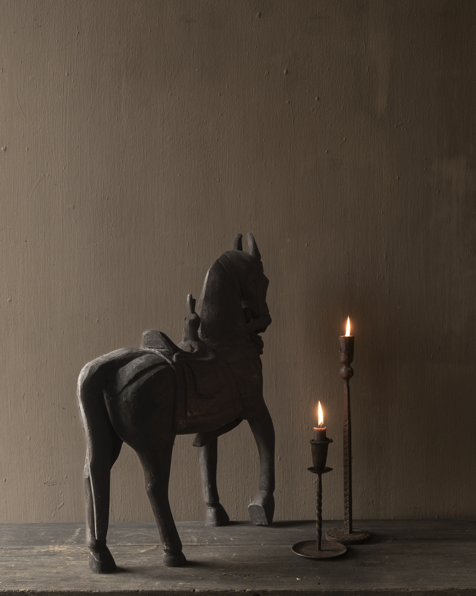 Uniek houten paard handmade-6