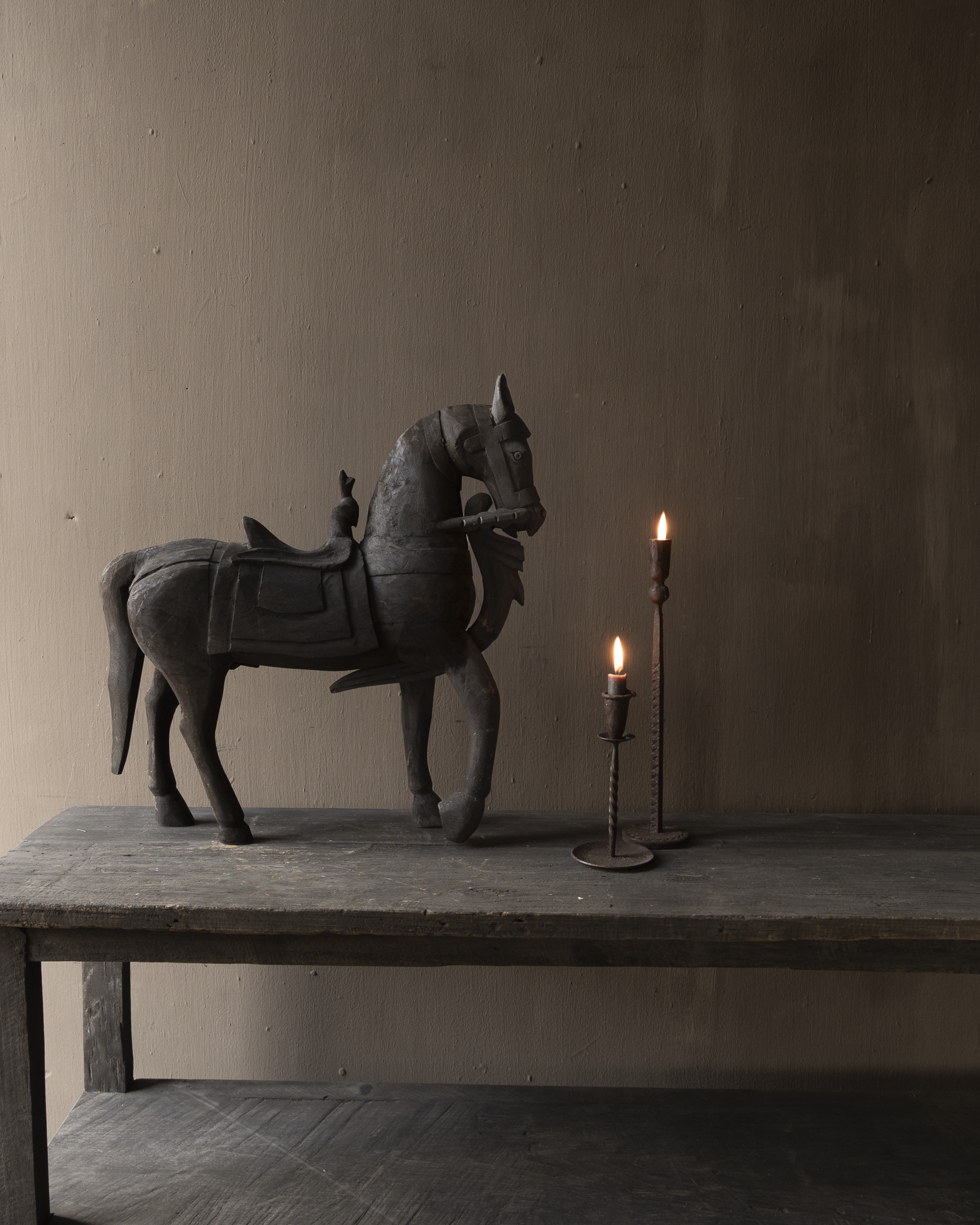 Uniek houten paard handmade-7