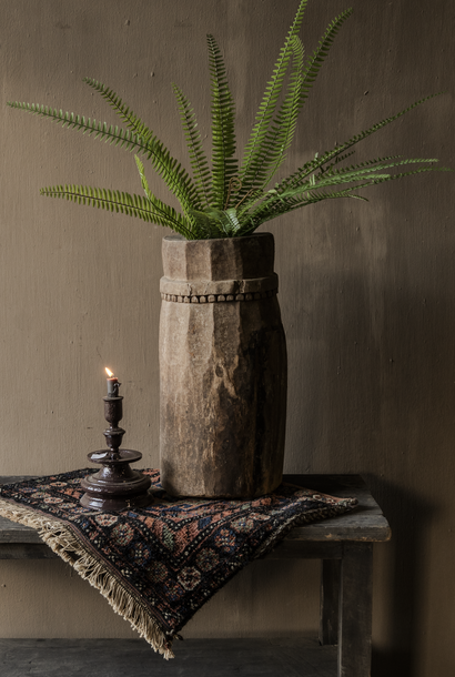 Uniek imperfect houten vijzel
