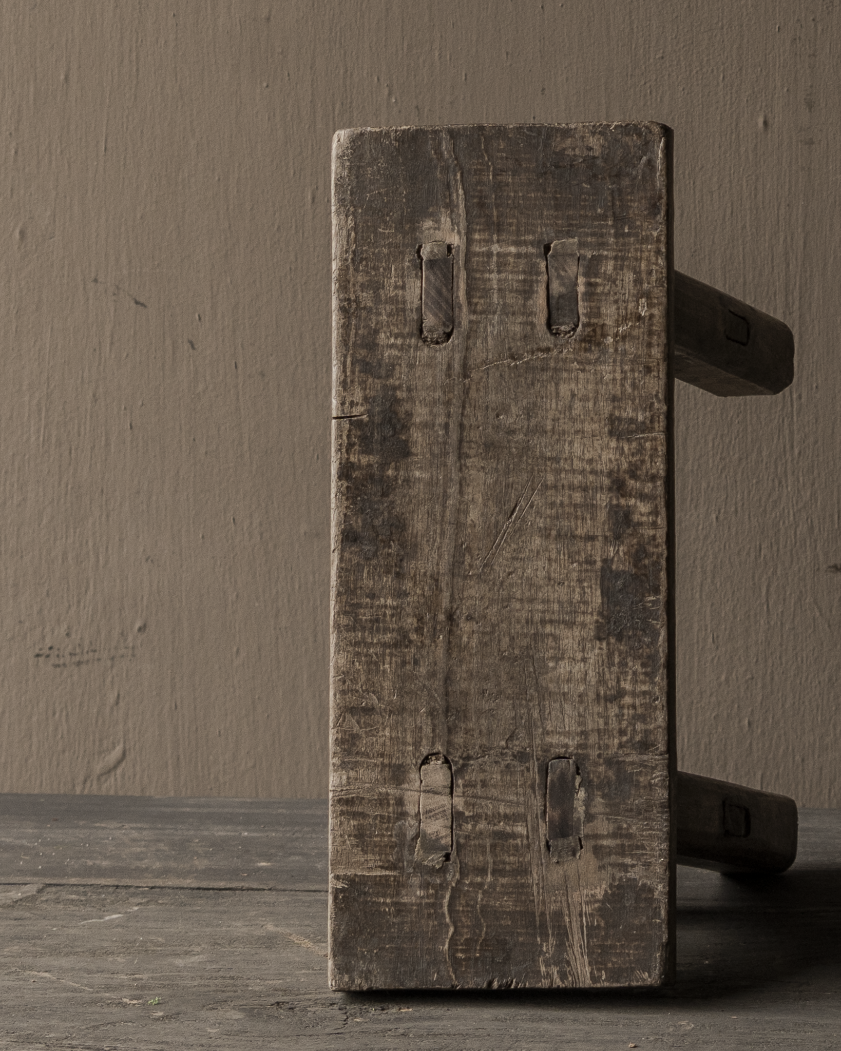 Authentic Elmwood Wooden Mini Stool-8