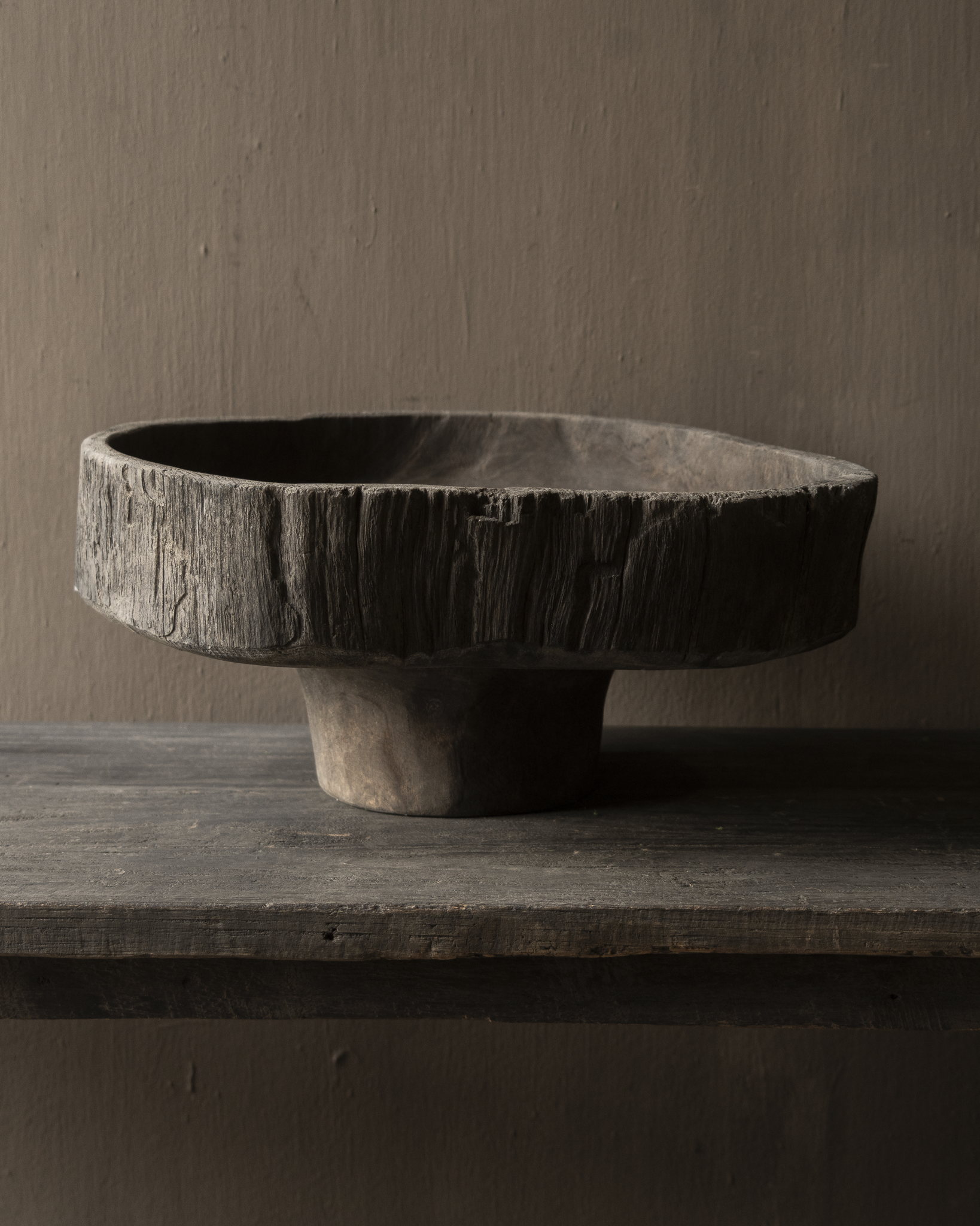 Prachtig Stoer Uniek imperfect houten kom / schaal-2