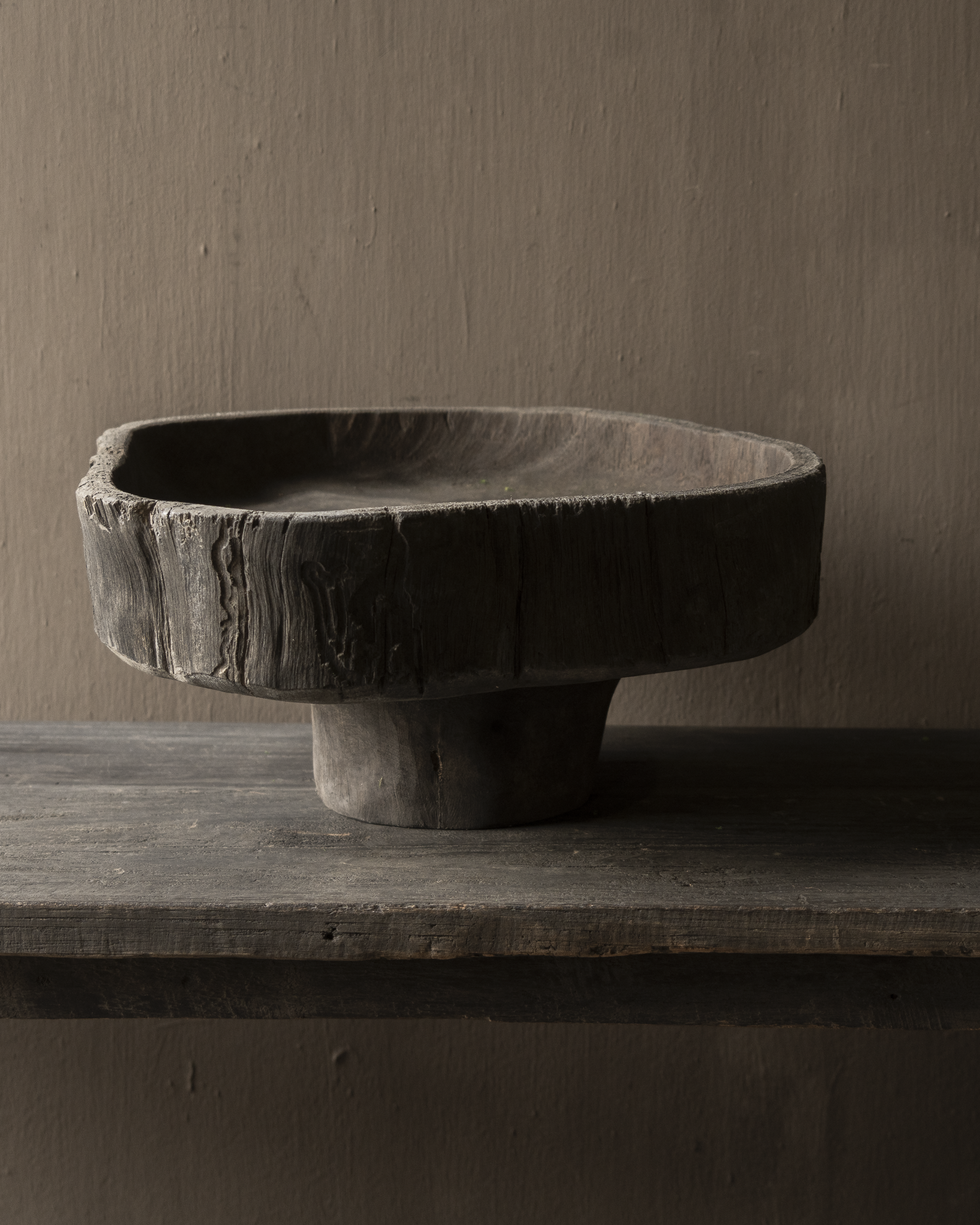 Prachtig Stoer Uniek imperfect houten kom / schaal-4