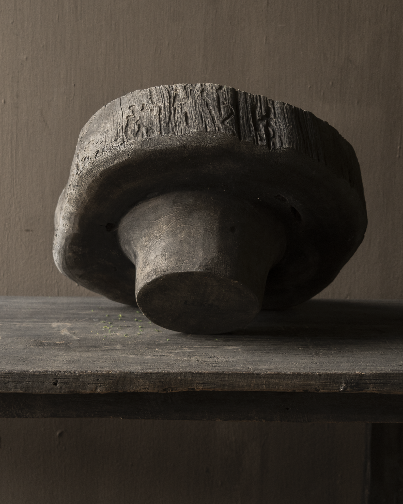 Prachtig Stoer Uniek imperfect houten kom / schaal-8