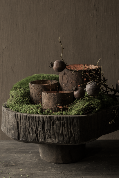 Schöne, robuste, einzigartige, unvollkommene Holzschale/Teller