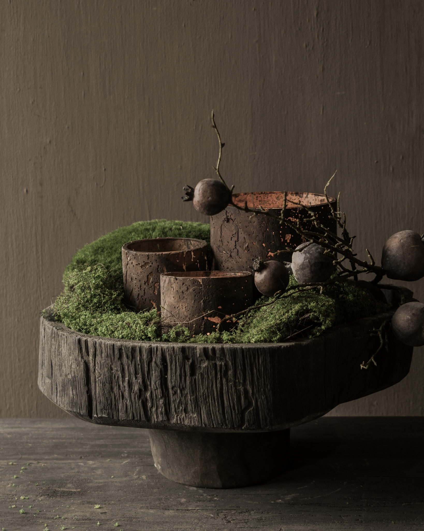 Prachtig Stoer Uniek imperfect houten kom / schaal-1