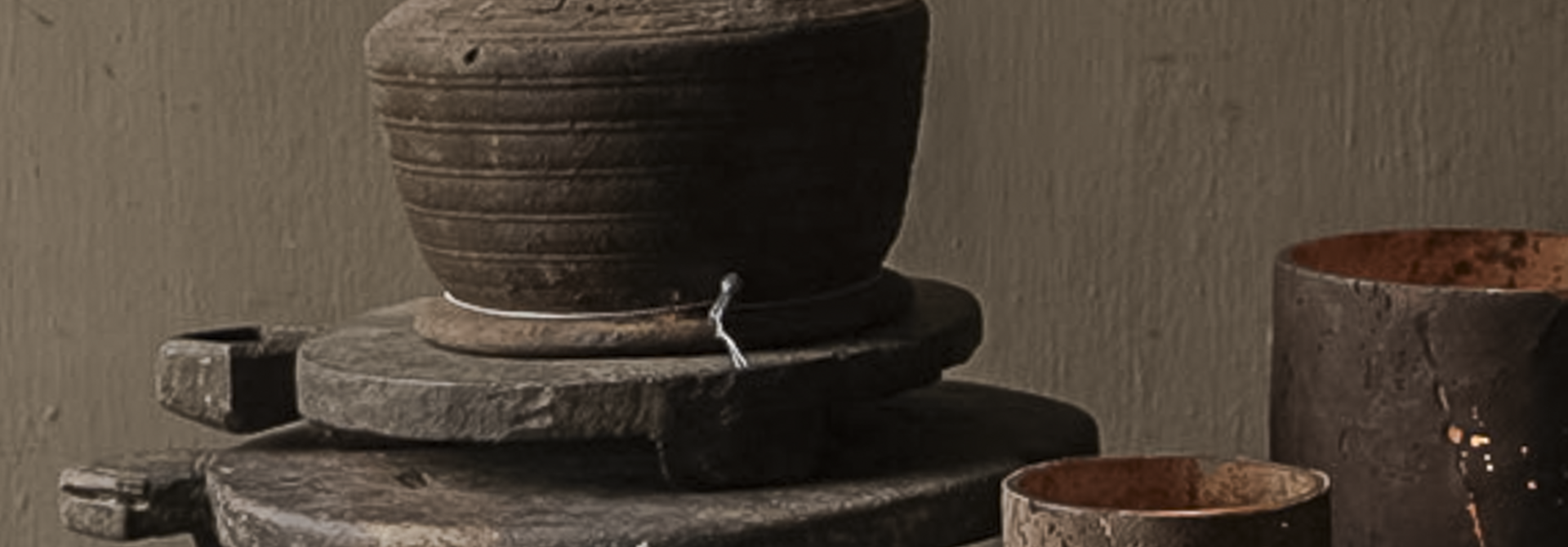 Oude houten Roti oftewel Chapati bord