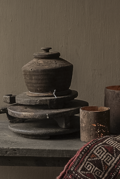 Old wooden Roti or Chapati plate