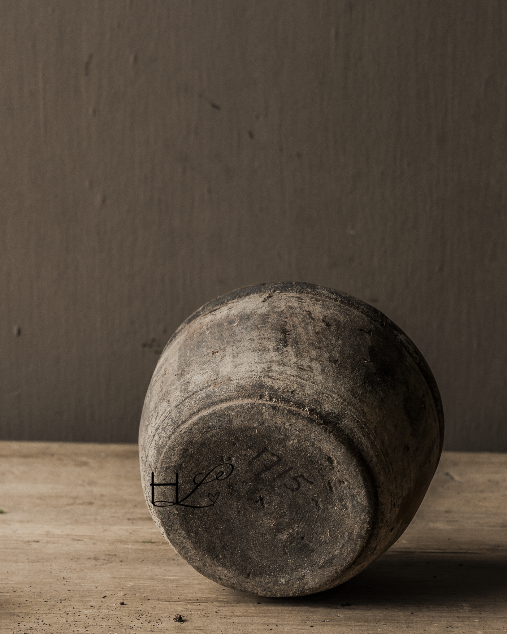 Original Old wooden Nepalese Pot with lid HOFFZ-7