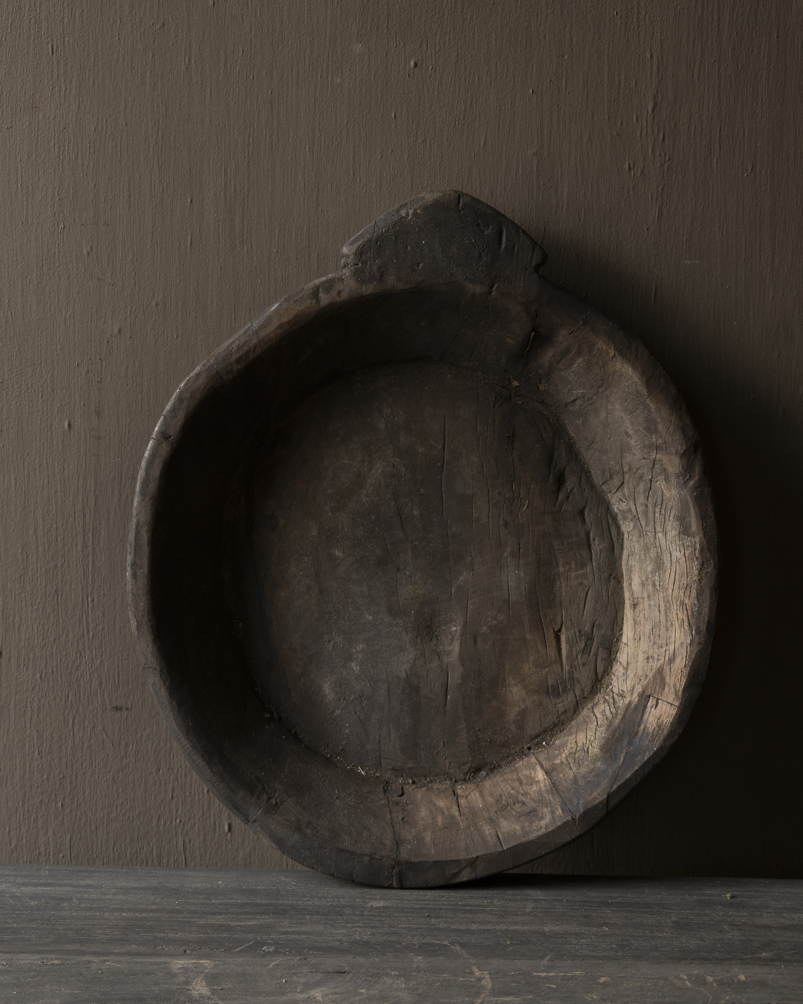 Authentieke oude houten Nepalese schaal-2