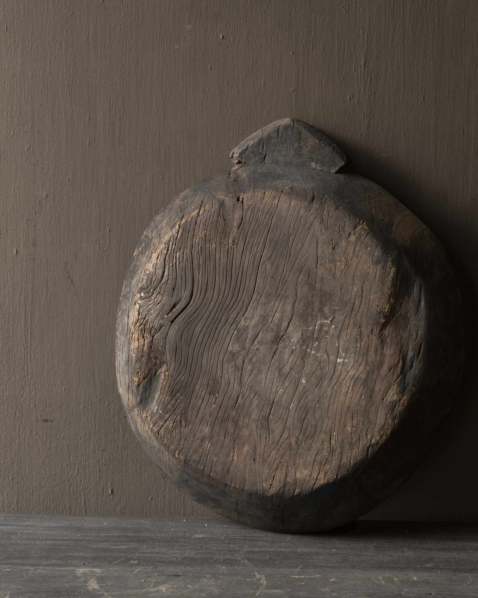 Authentieke oude houten Nepalese schaal-4