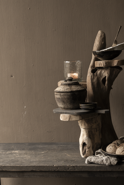 Sturdy wooden tiered stand made of old wood