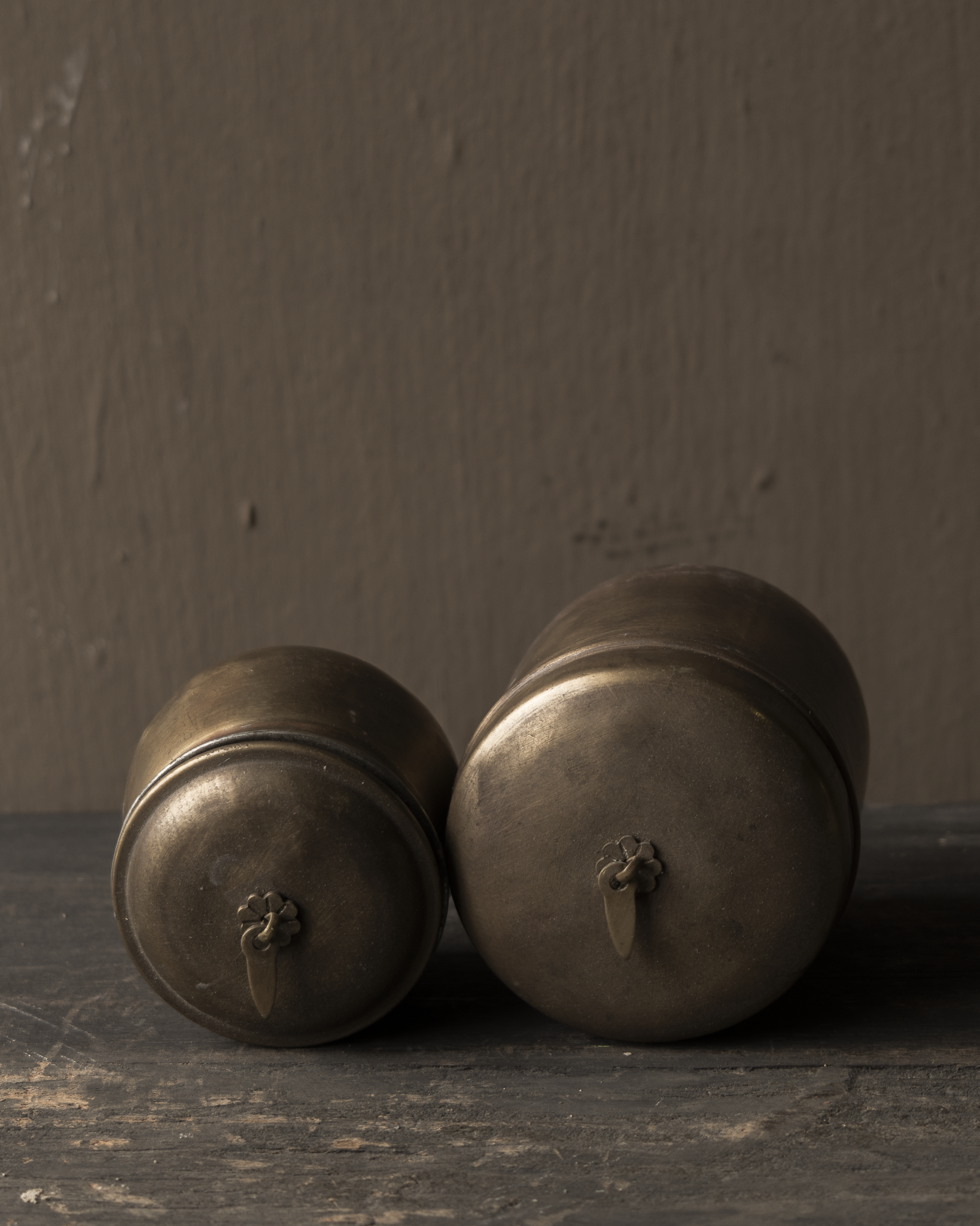 Klein koperen potje met deksel-5