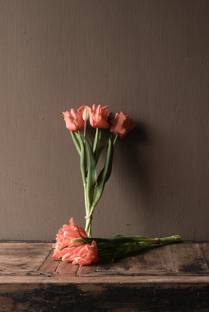 Artificial tulip parrot / salmon parrot – 40 cm