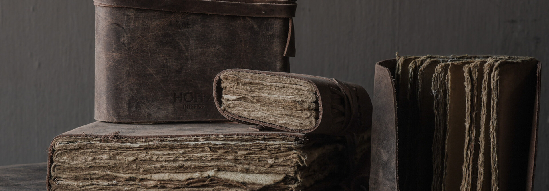 Hoffz notebook with leather cover