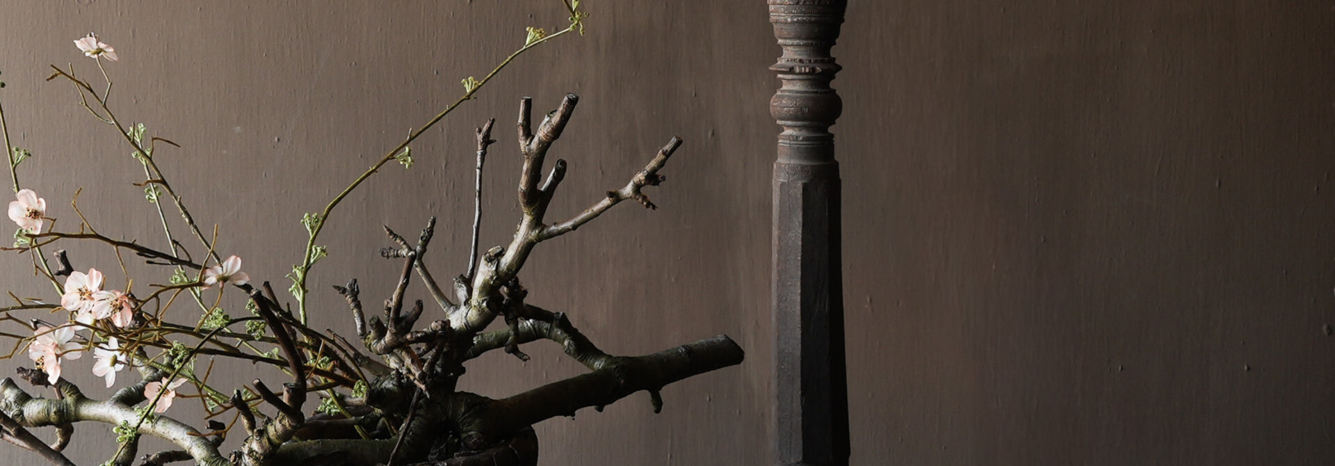 Tafellamp van Oude houten Baluster