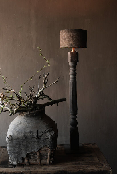 Tafellamp van Oude houten Baluster