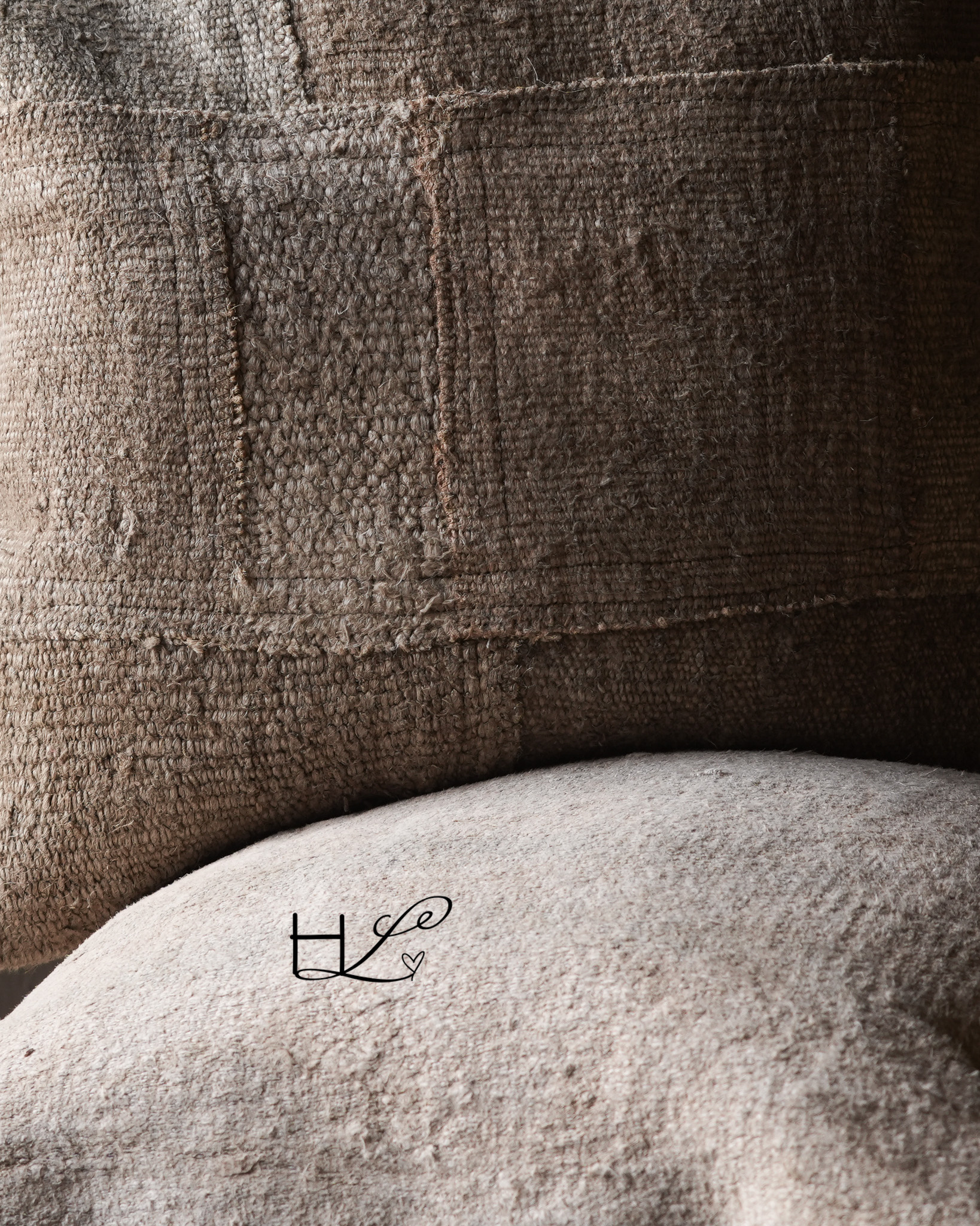 Einzigartiges, robustes Hanfkissen – taupe | 50 x 50 cm | inklusive Füllung-2