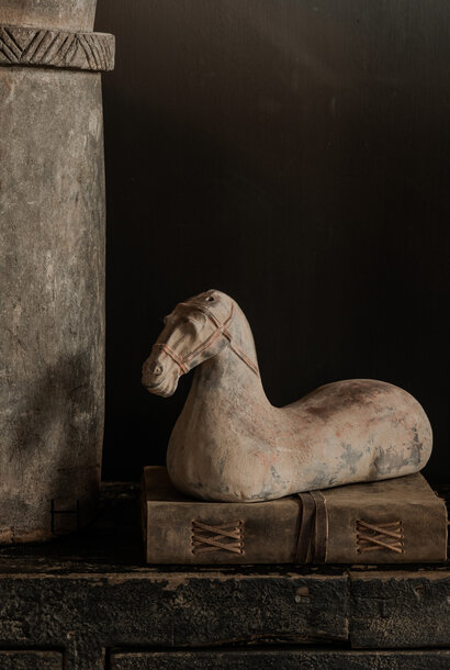 Aardewerk paard Han Style – decoratief terracotta beeld