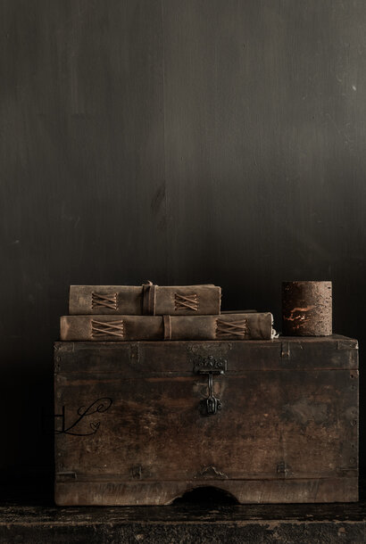 Old authentic wooden chest – rustic storage chest