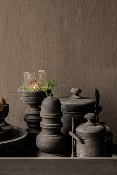 Aura Peeperkorn Wooden Pot with Lid