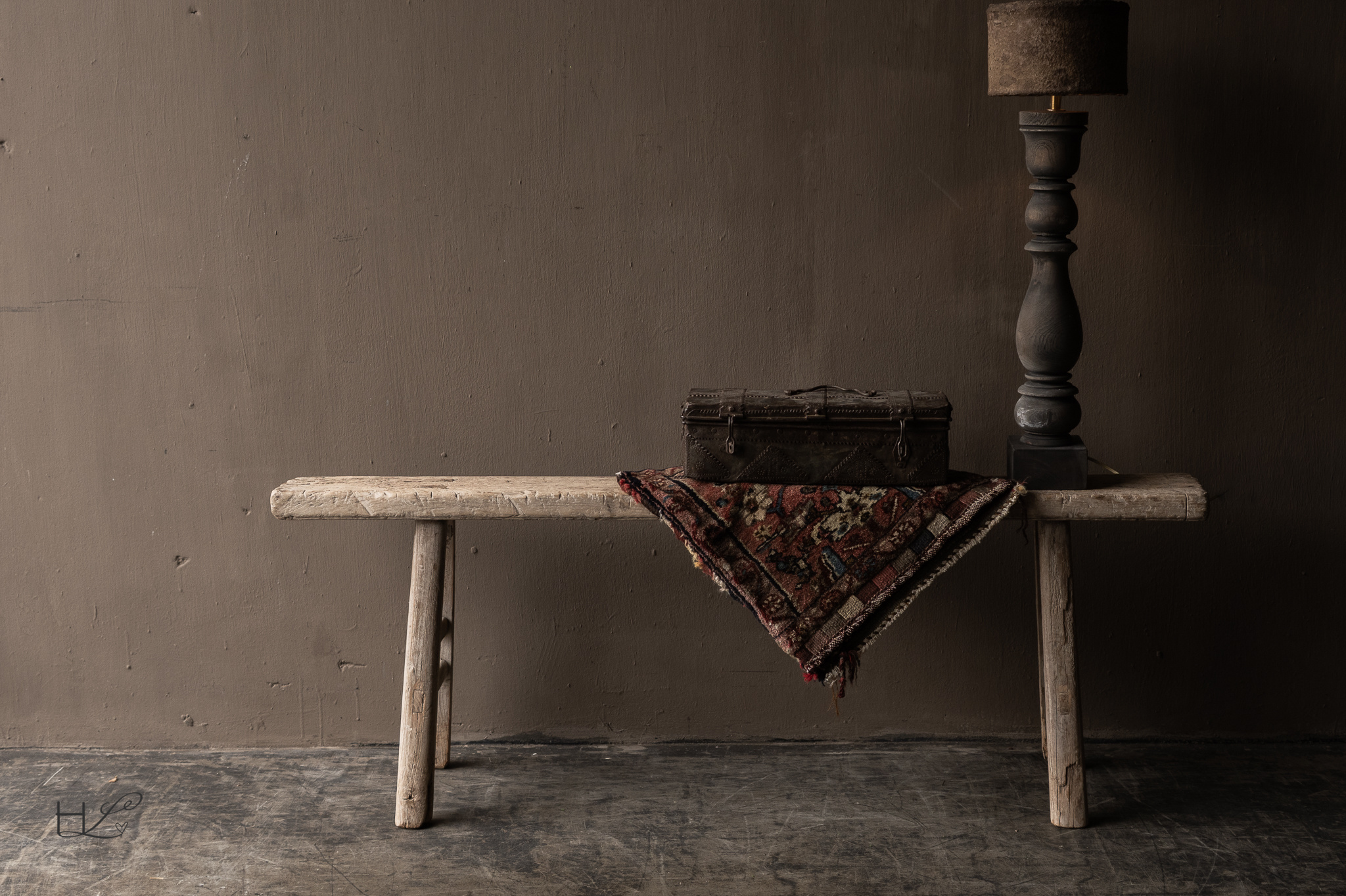 Authentische chinesische Bank aus Ulmenholz-2