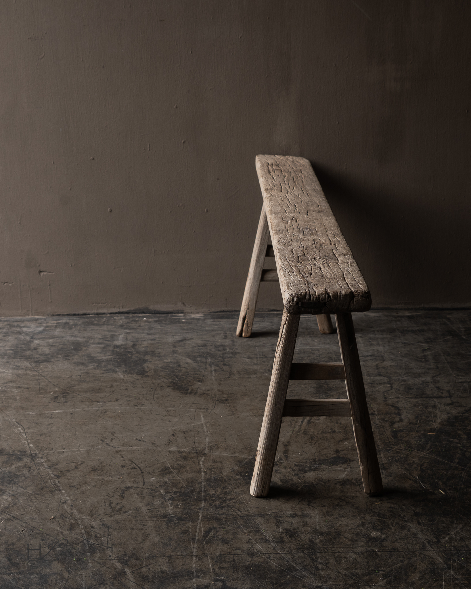 Authentische chinesische Bank aus Ulmenholz-4