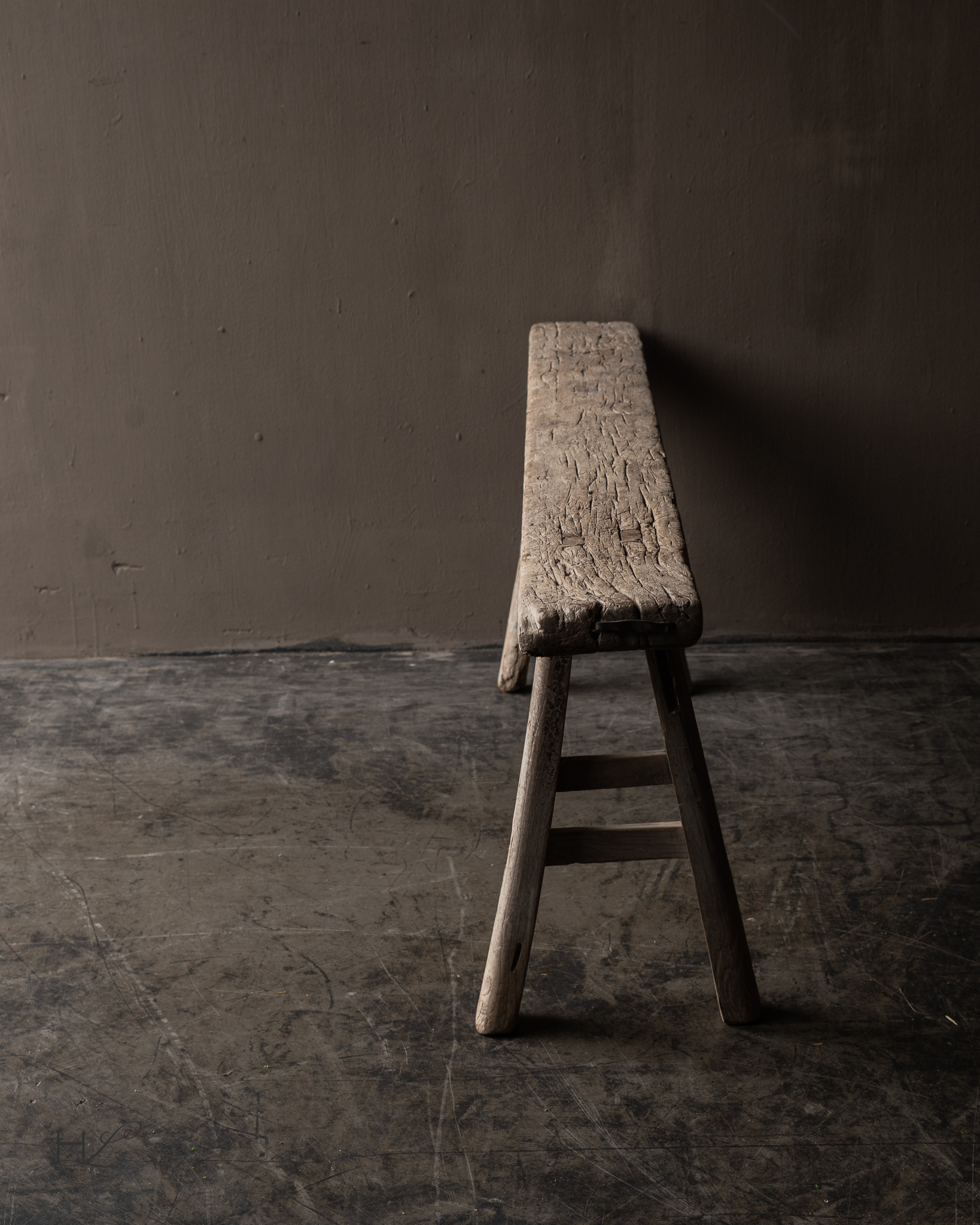 Authentische chinesische Bank aus Ulmenholz-5