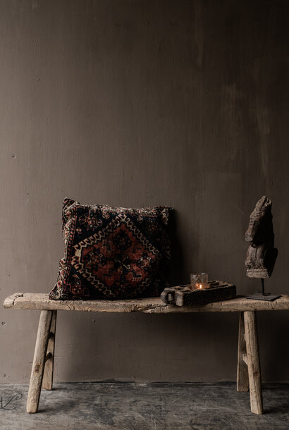 Authentiek   chinees elmwood  houten bankje