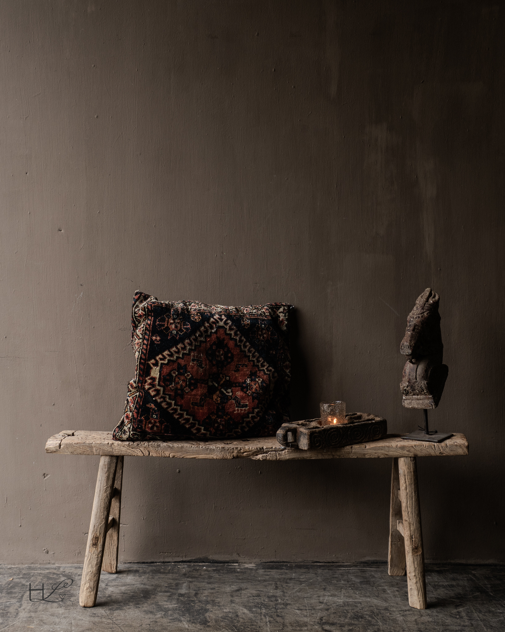 Authentische chinesische Bank aus Ulmenholz-1