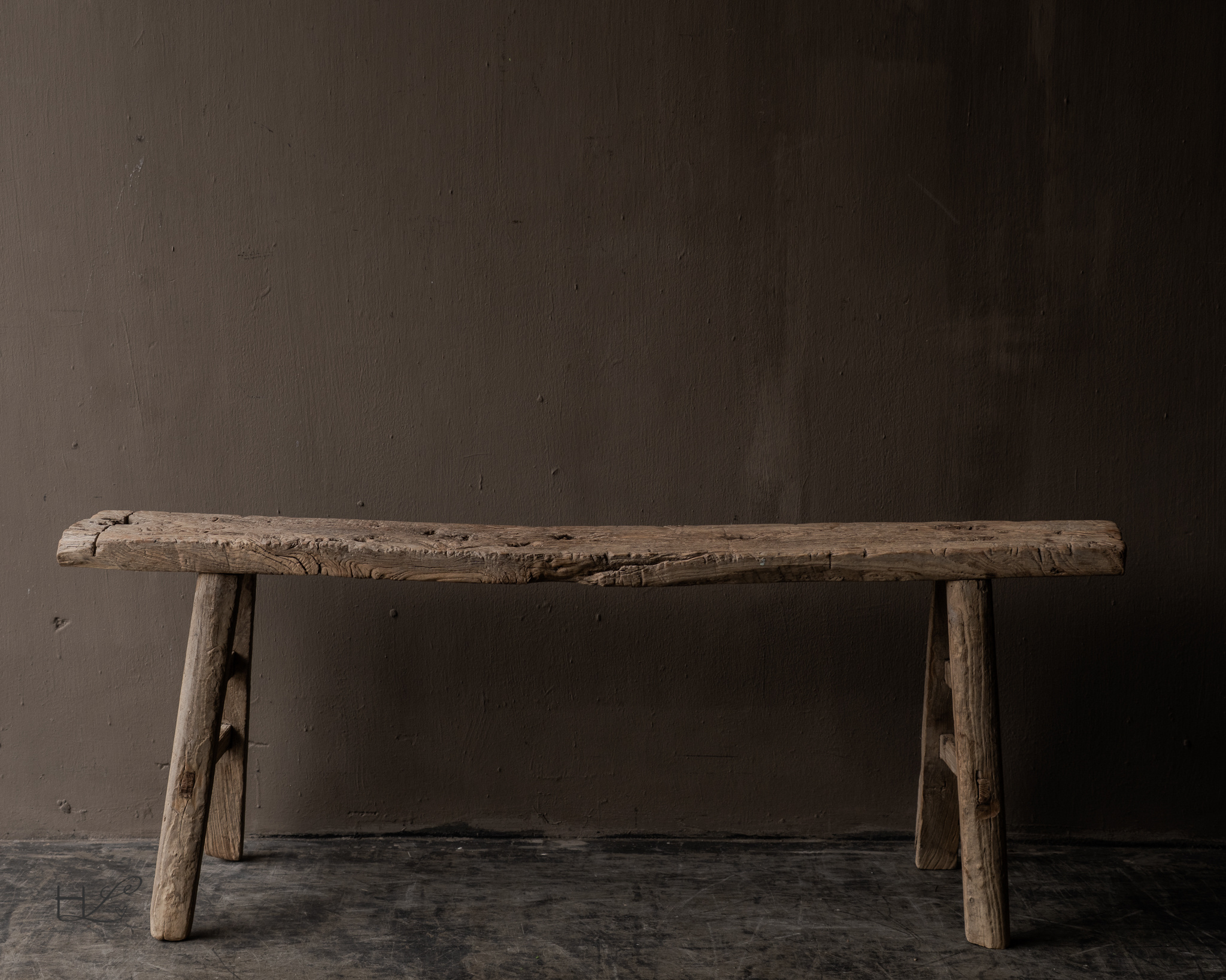 Authentische chinesische Bank aus Ulmenholz-3