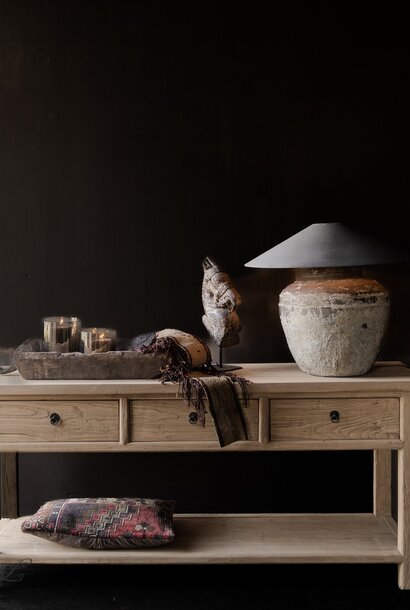 *Reserved *Elmwood Side Table /Wall Table /Wall Table with Drawers