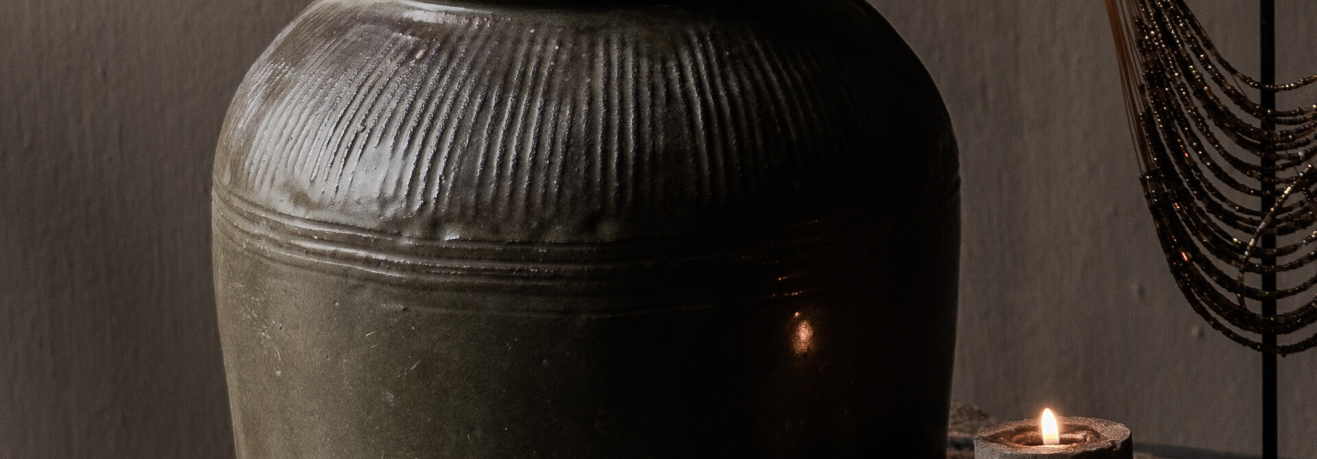 Unique Wabi Sabi Authentic glazed green jug