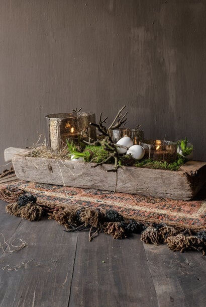 Wooden trough / tray made of old, reclaimed wood – authentic and weathered