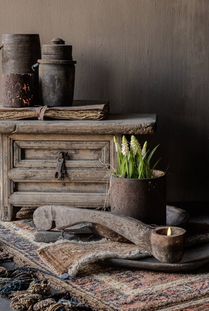 Oude houten lepel / schep – authentiek doorleefd hout – decoratief object