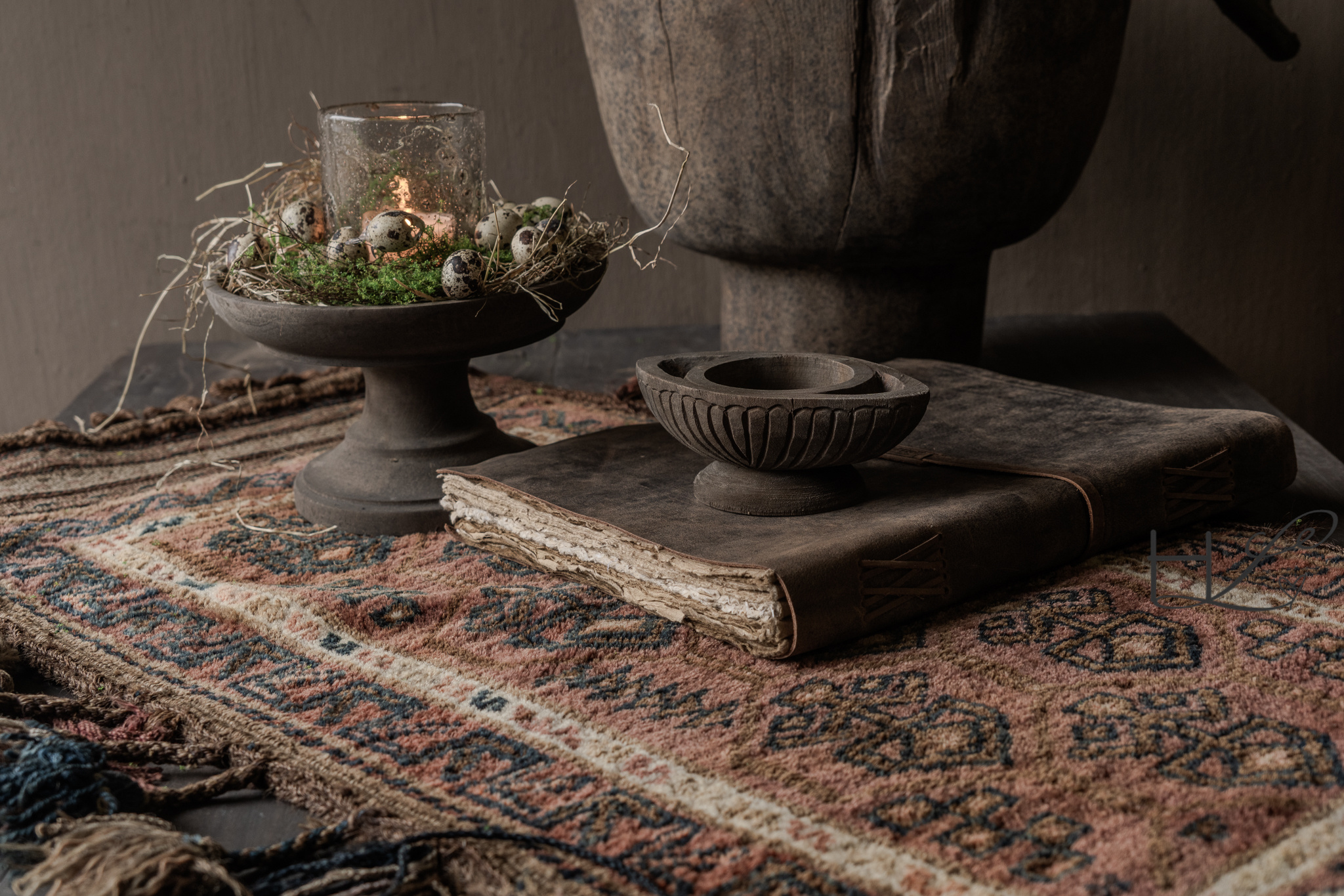 Houten kandelaar BAYU van LUKSA-4