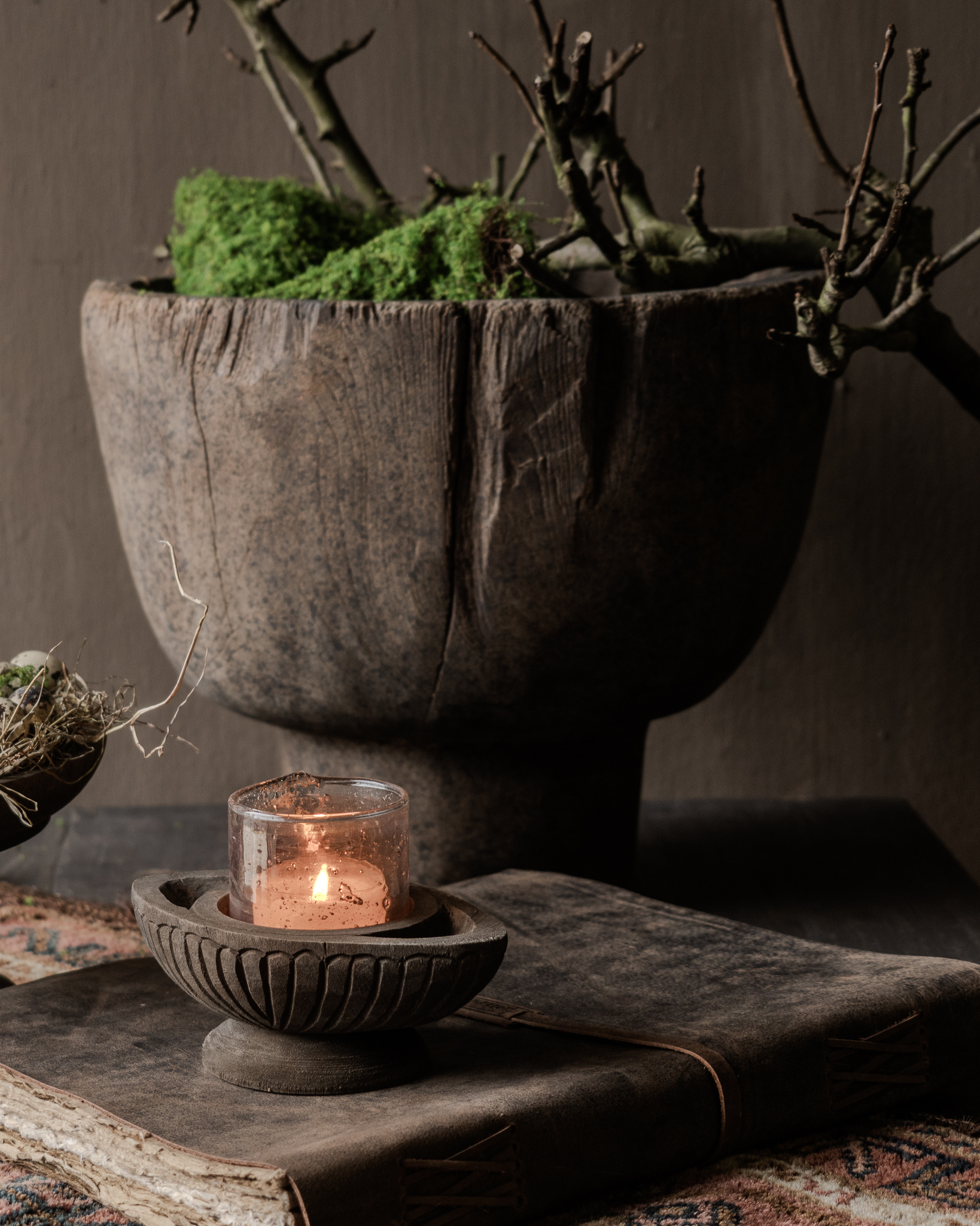 Houten kandelaar BAYU van LUKSA-1