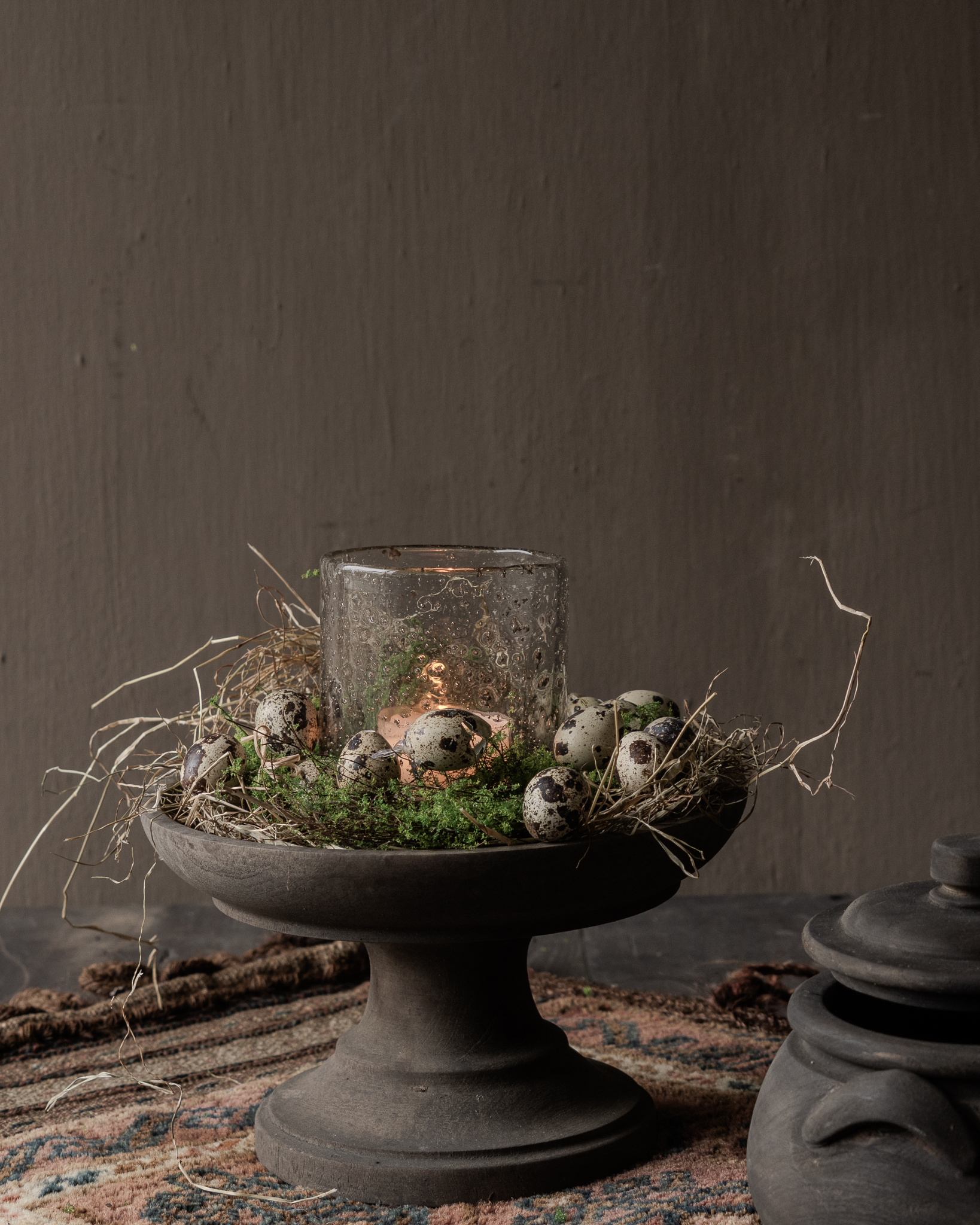 Hölzerne Irfan-Schale auf Fuß – Ø25 x H15 cm – LUKSA-1