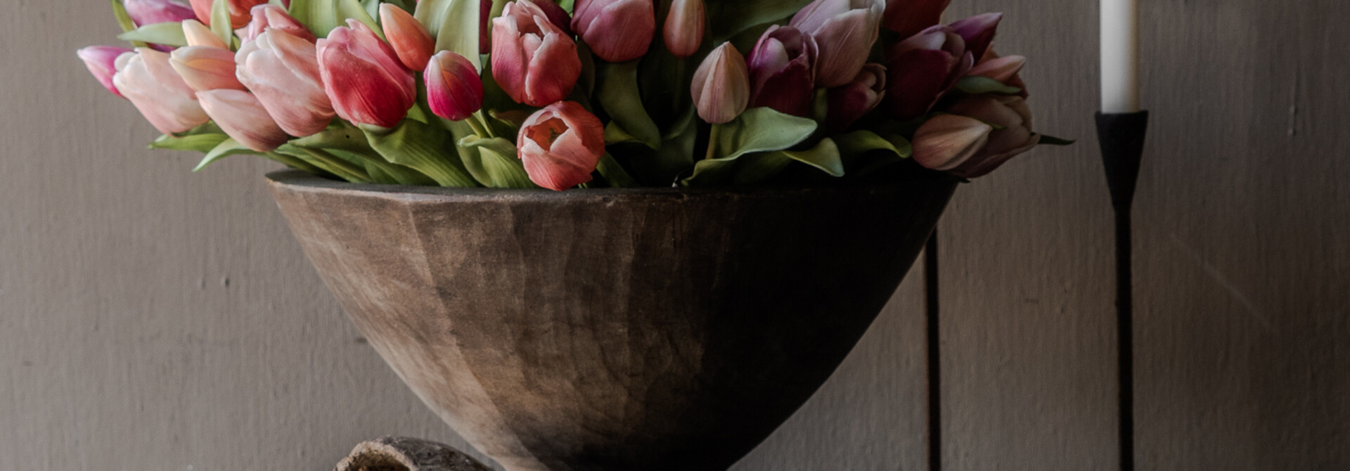 Robuster alter Holzmörser / Topf – HOFFZ