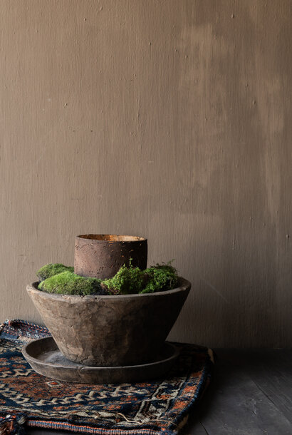 Oude Authentieke Houten Vijzel – Luksa