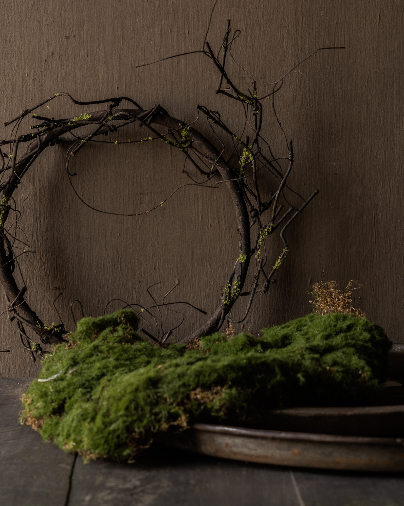 Kunst Wilgenkransje met Mos-4