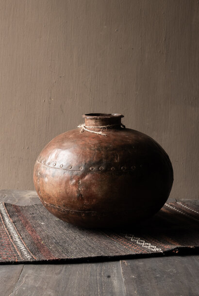 Antique Metal Jug – Unique & Weathered