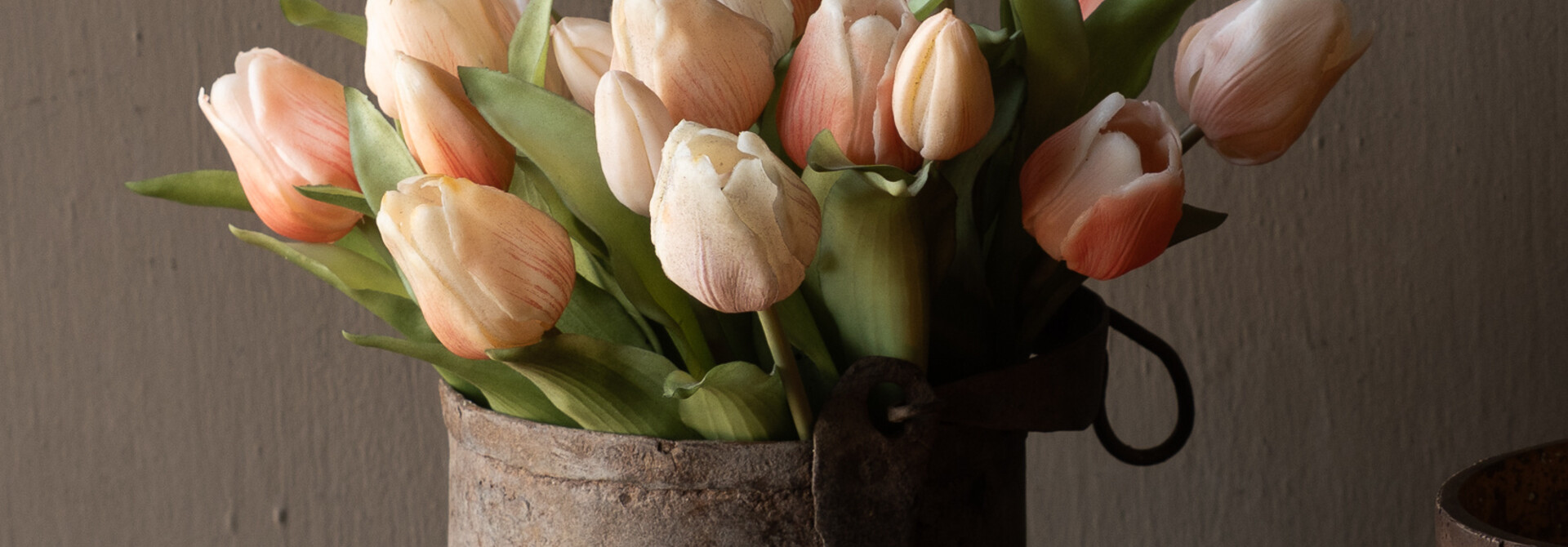 Oude metalen emmer / pot – uniek antiek exemplaar