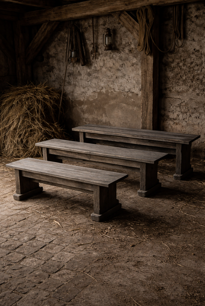 Hoffz French wooden bench in various sizes