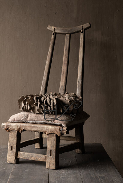 Stoere palm Fruit kransje  Taupe  37x37x8cm