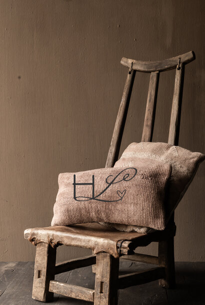 *Reserved *Unique vintage hemp cushion Lumbar cushion