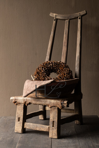 Authentic woven palm/grass bowl – handmade – unique decorative object