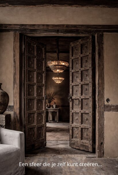 Oude Indische deuren panelen set