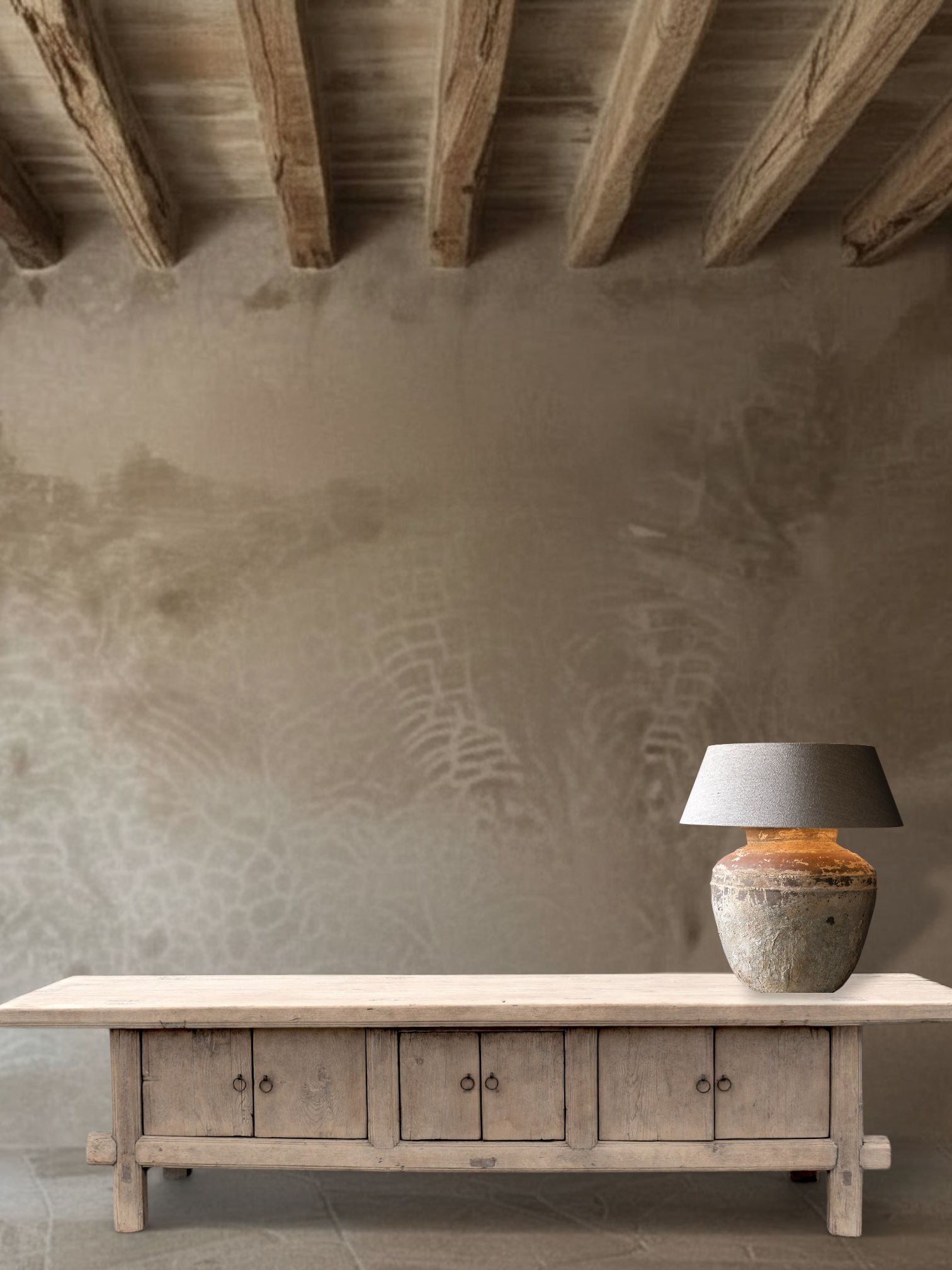 Uniek oud houten dressoir – landelijk & wabi sabi-1